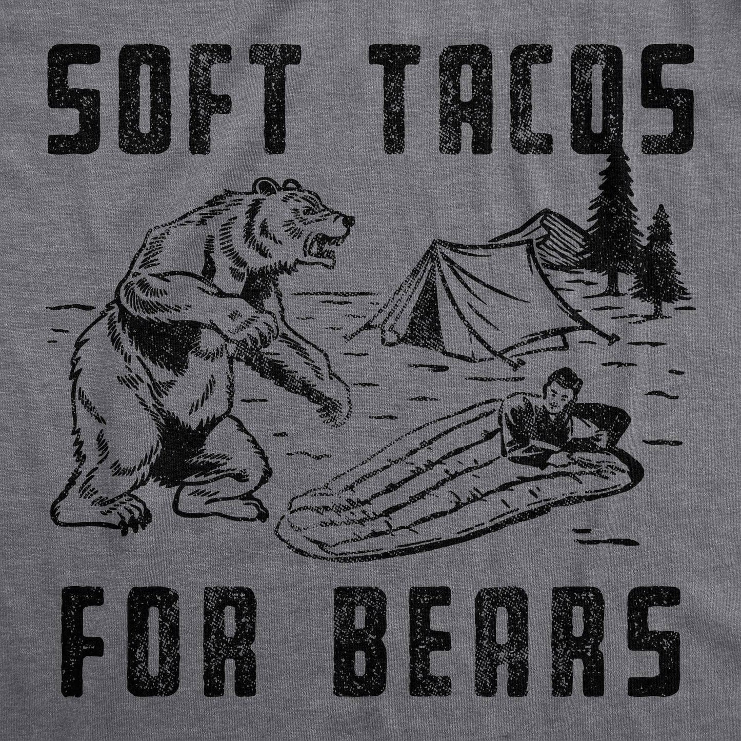 Soft Tacos For Bears Men's Tshirt Camping Graphic Tee