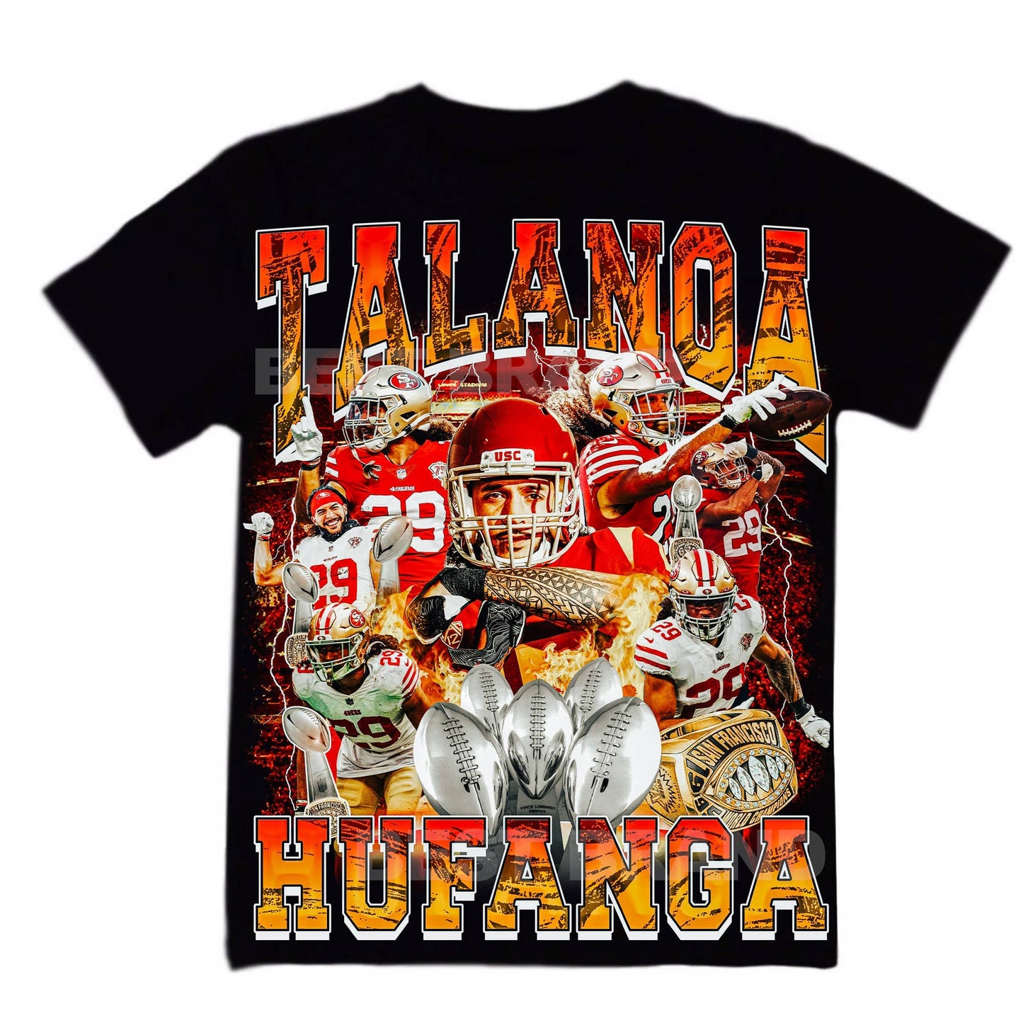 Talanoa Hufanga Retro Vintage Oversized Football Tee