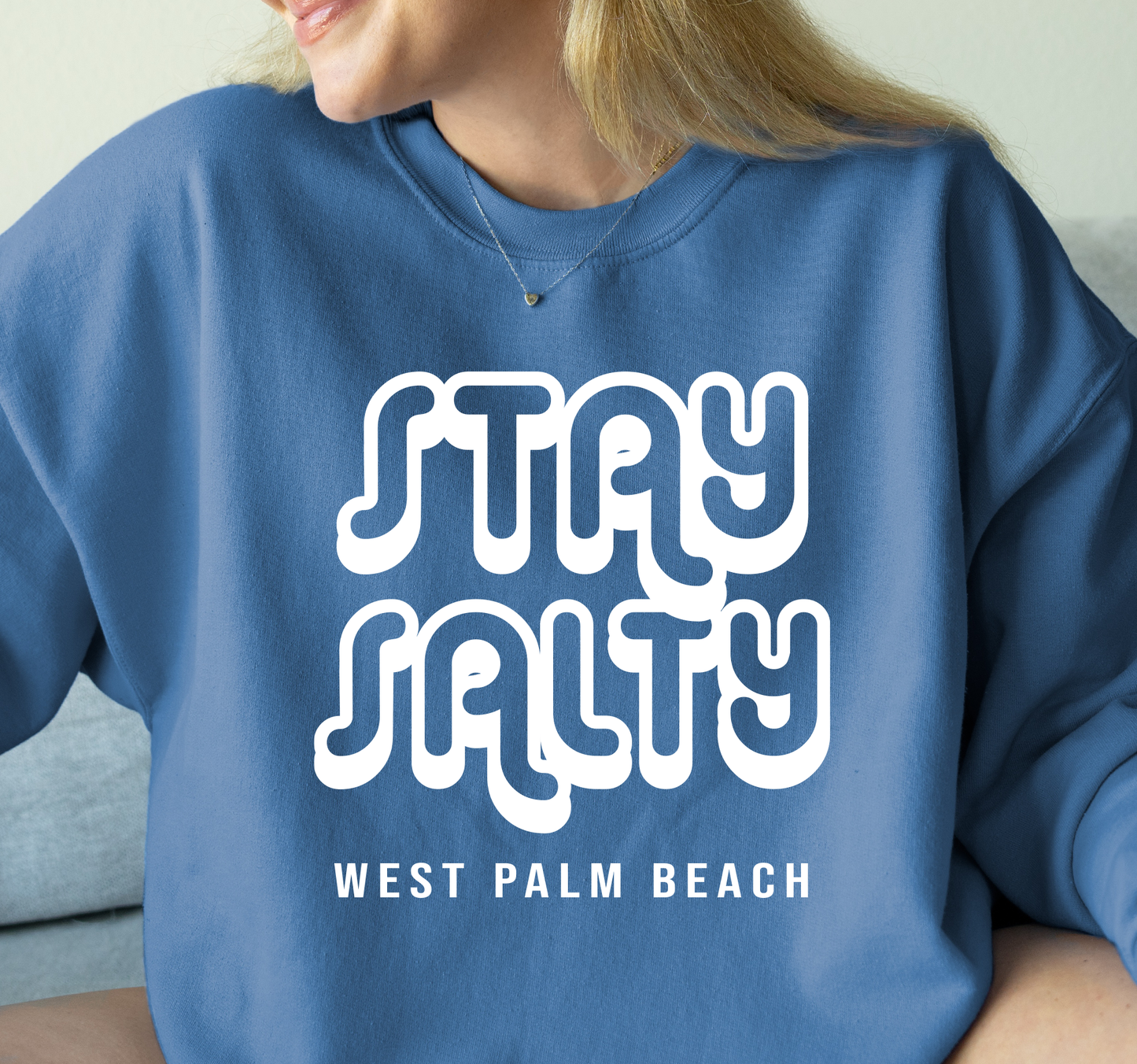 Custom Stay Salty Crewneck Pullover, Souvenir Shirt