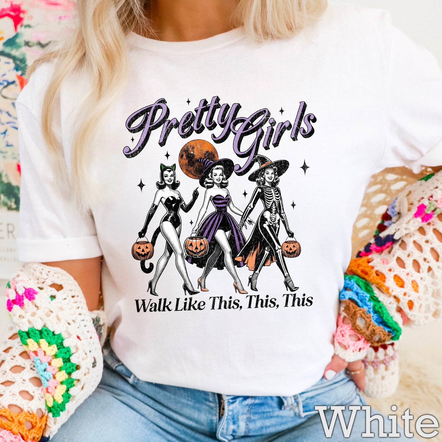 Pretty Girls Halloween 2025 Women’S Graphic Tee | Gildan