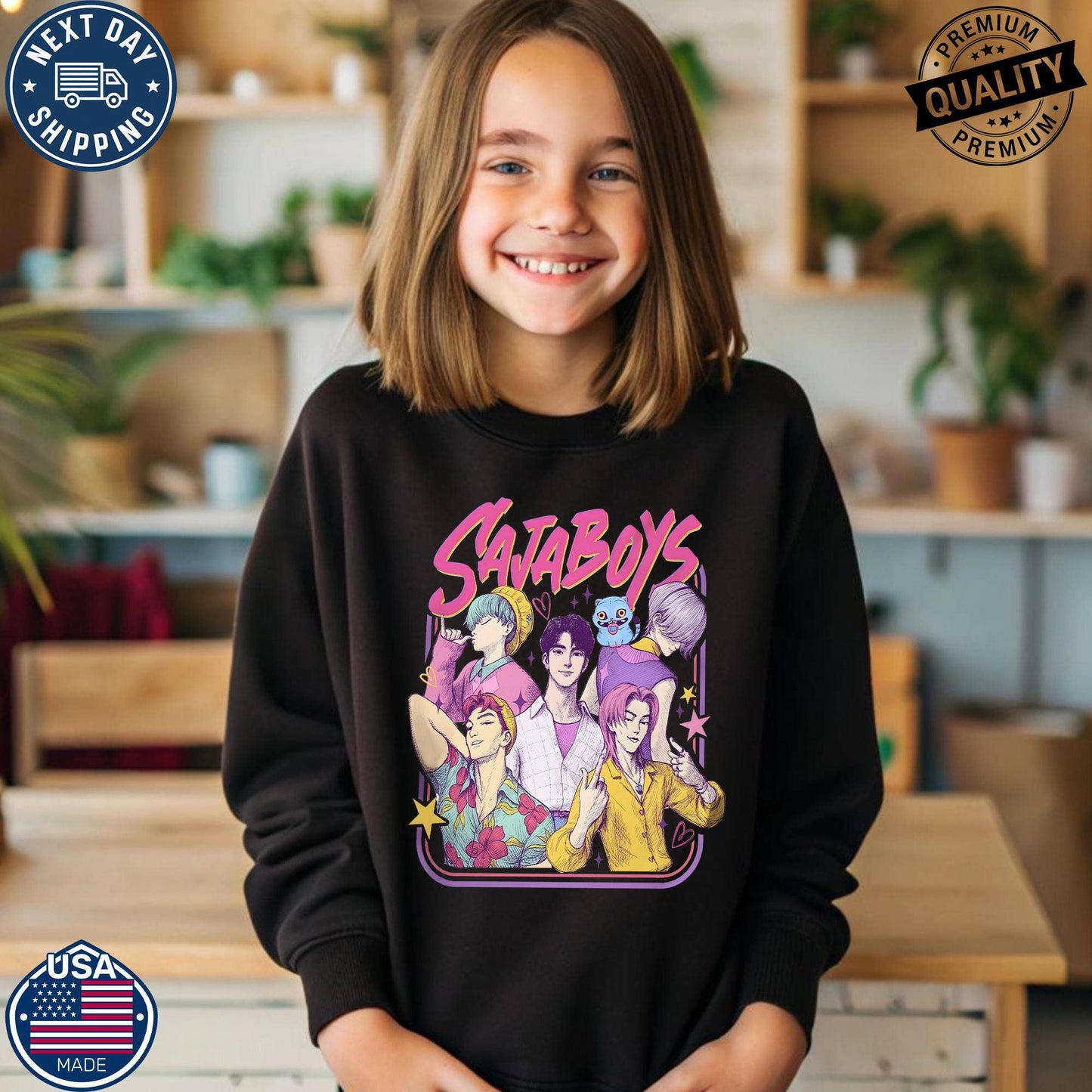 Retro Demon Hunters Movie Tee For Kids