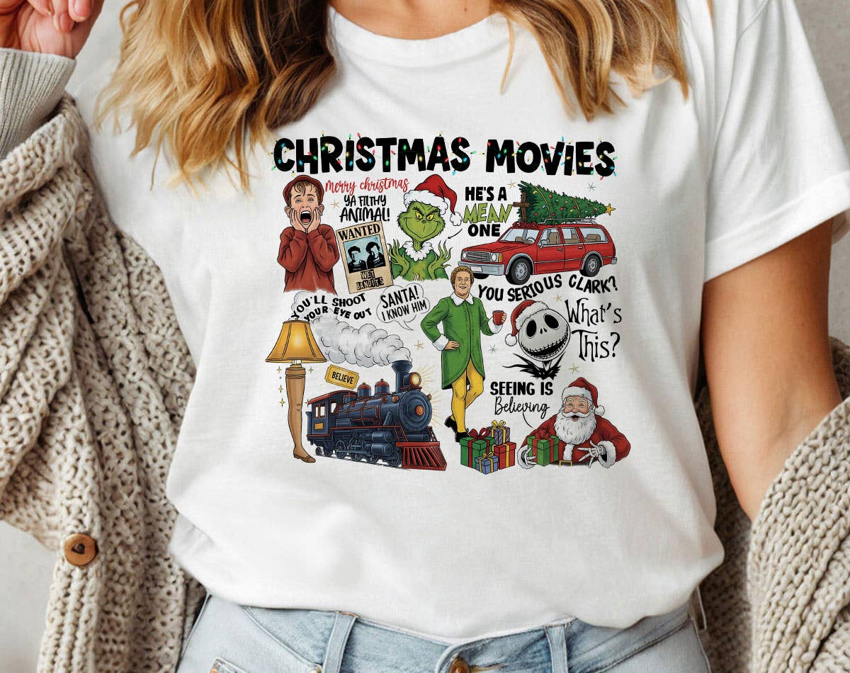 Christmas Movies Collage Buddy Clark T-Shirt