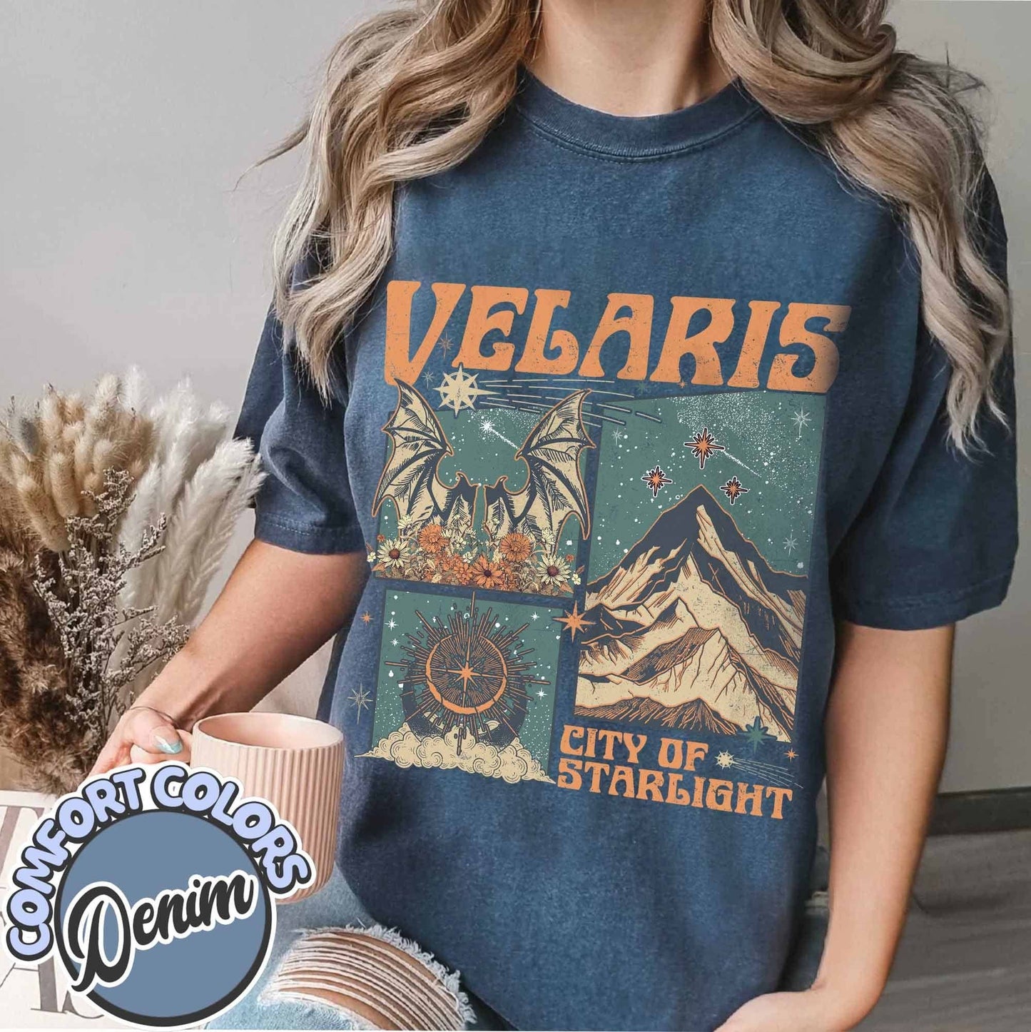 Velaris City of Starlight Night Court Bookworm Shirt