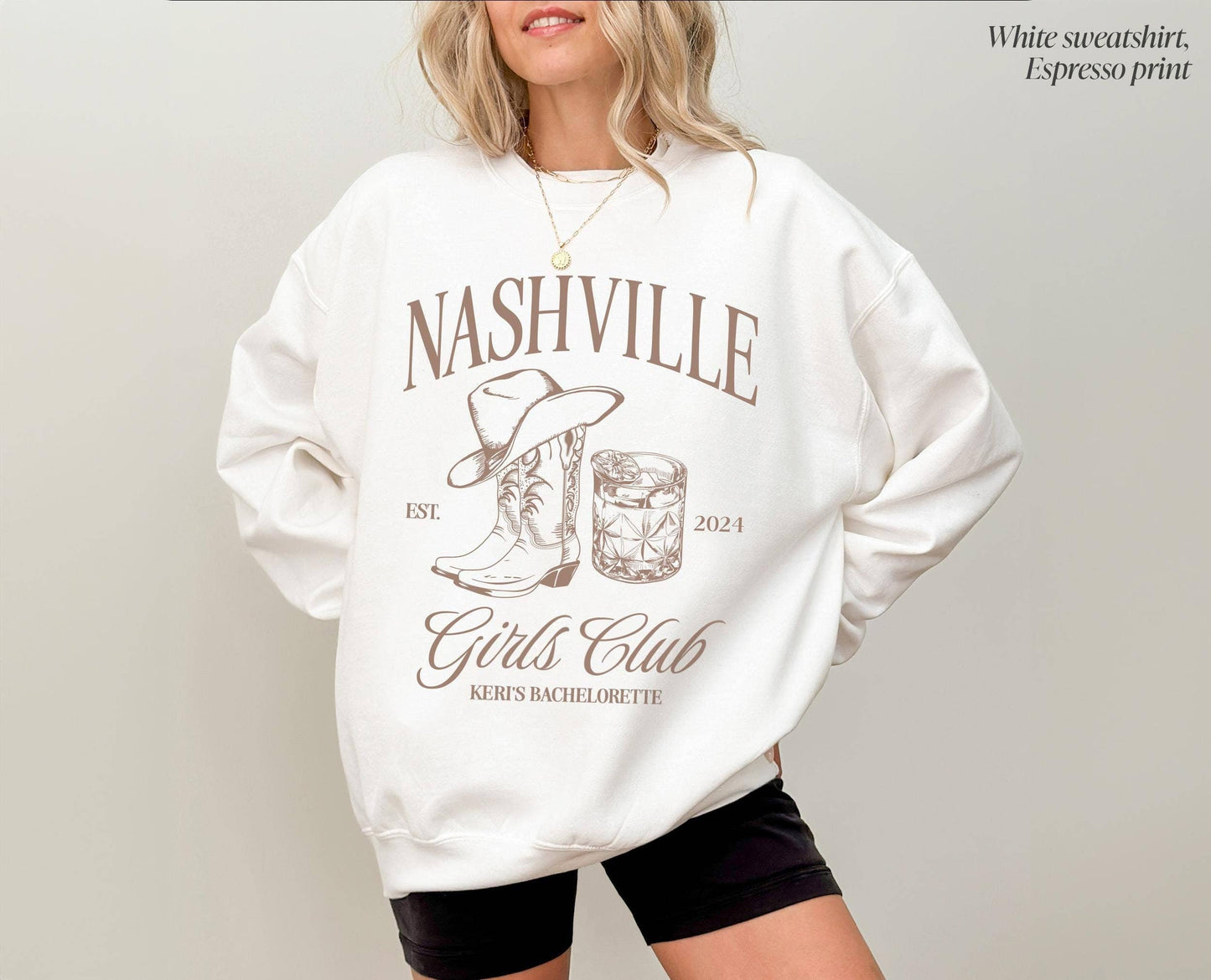 Personalized Nashville Girls Club Bachelorette Sweatshirt