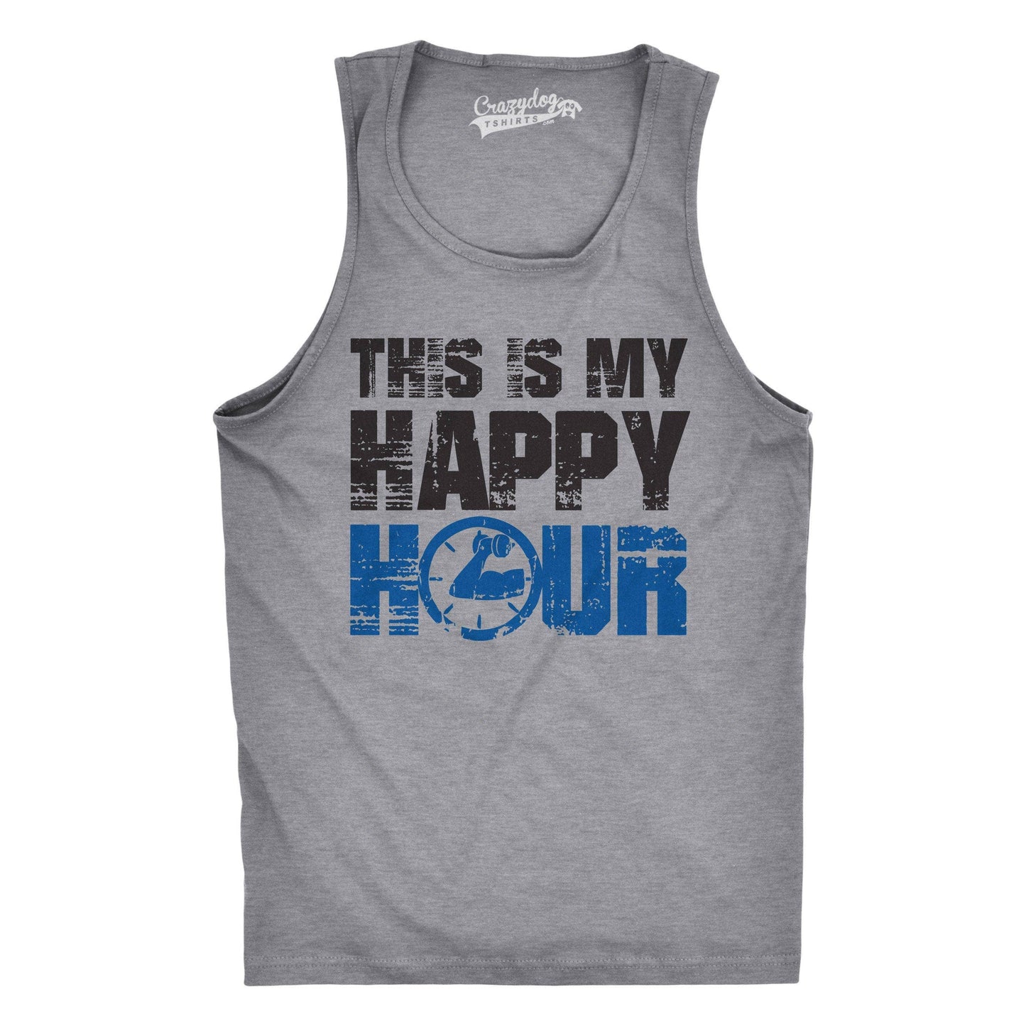 This Is My Happy Hour Men's Tank Top Drinking Graphic Tank