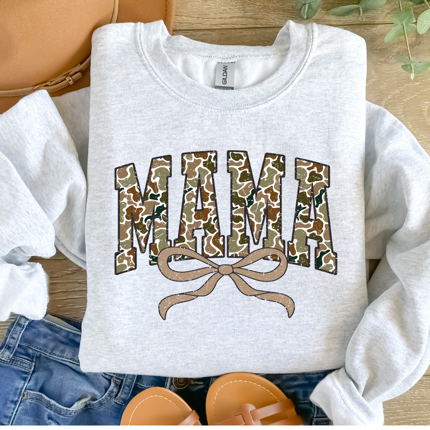 Camo Mama Graphic Tee/Crewneck