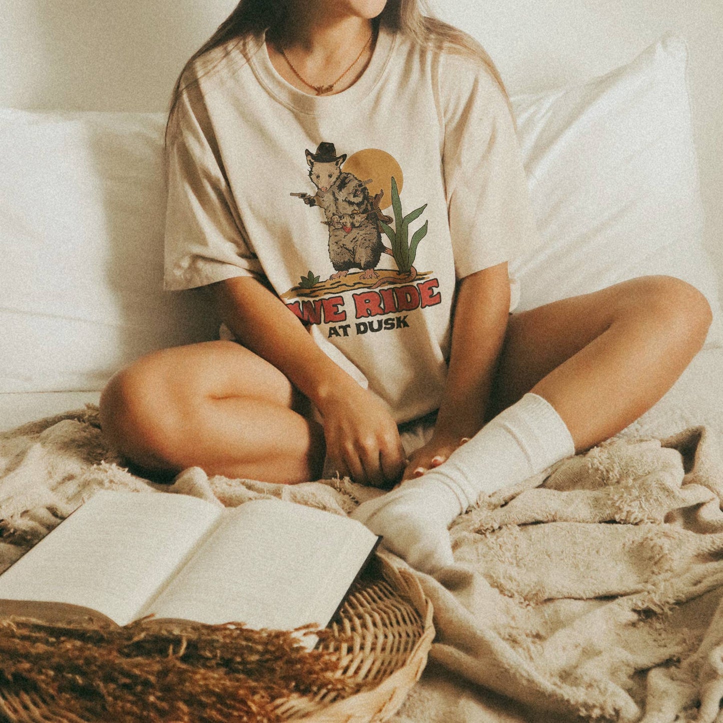 Opossum Cowboy Unisex Shirt, Western Possum Graphic Tee