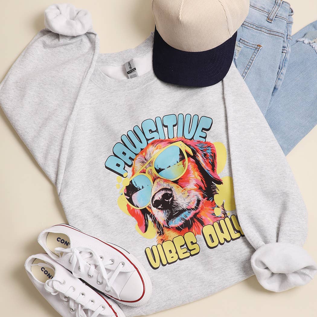 Pawsitive Vibes Only Heavyweight Fleece Sweatshirt