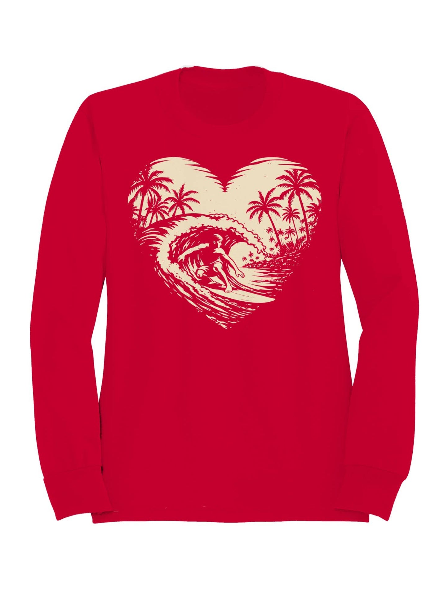 Surfer Paradise in Heart Wave Women's Sweatshirt