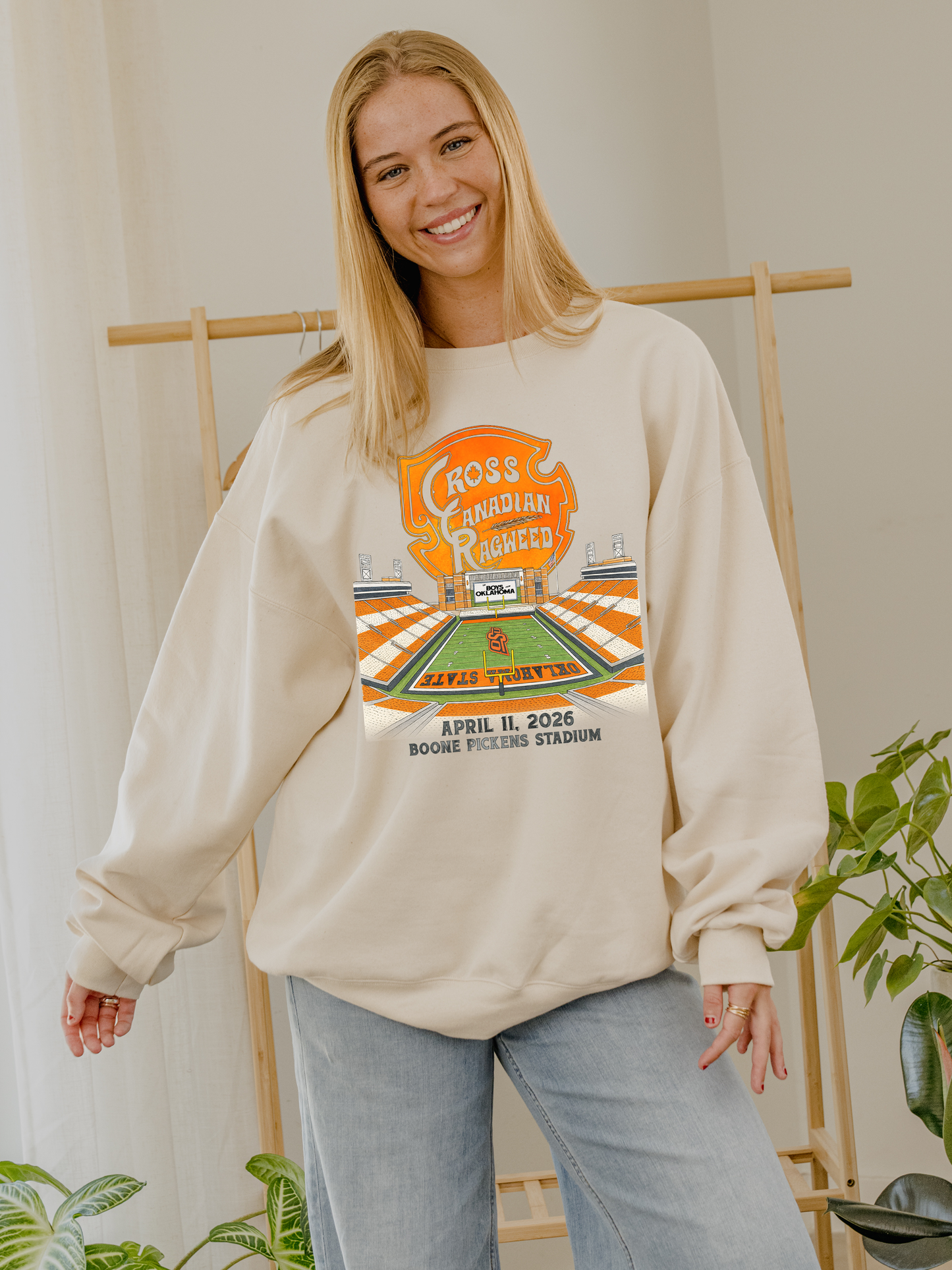 Cross Canadian Ragweed Osu Stadium Natural Sweatshirt