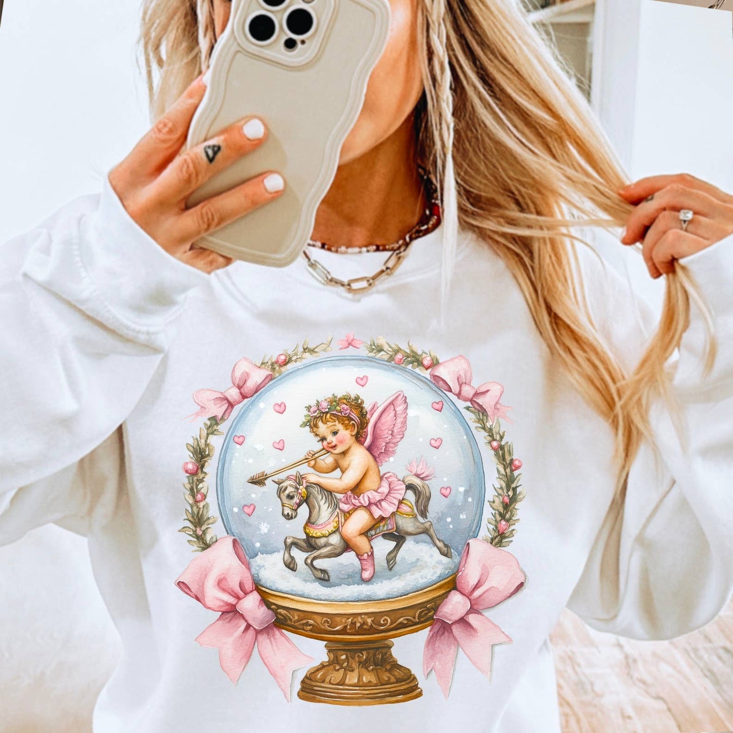 Valentine's Day Cupid Coquette Sweatshirt