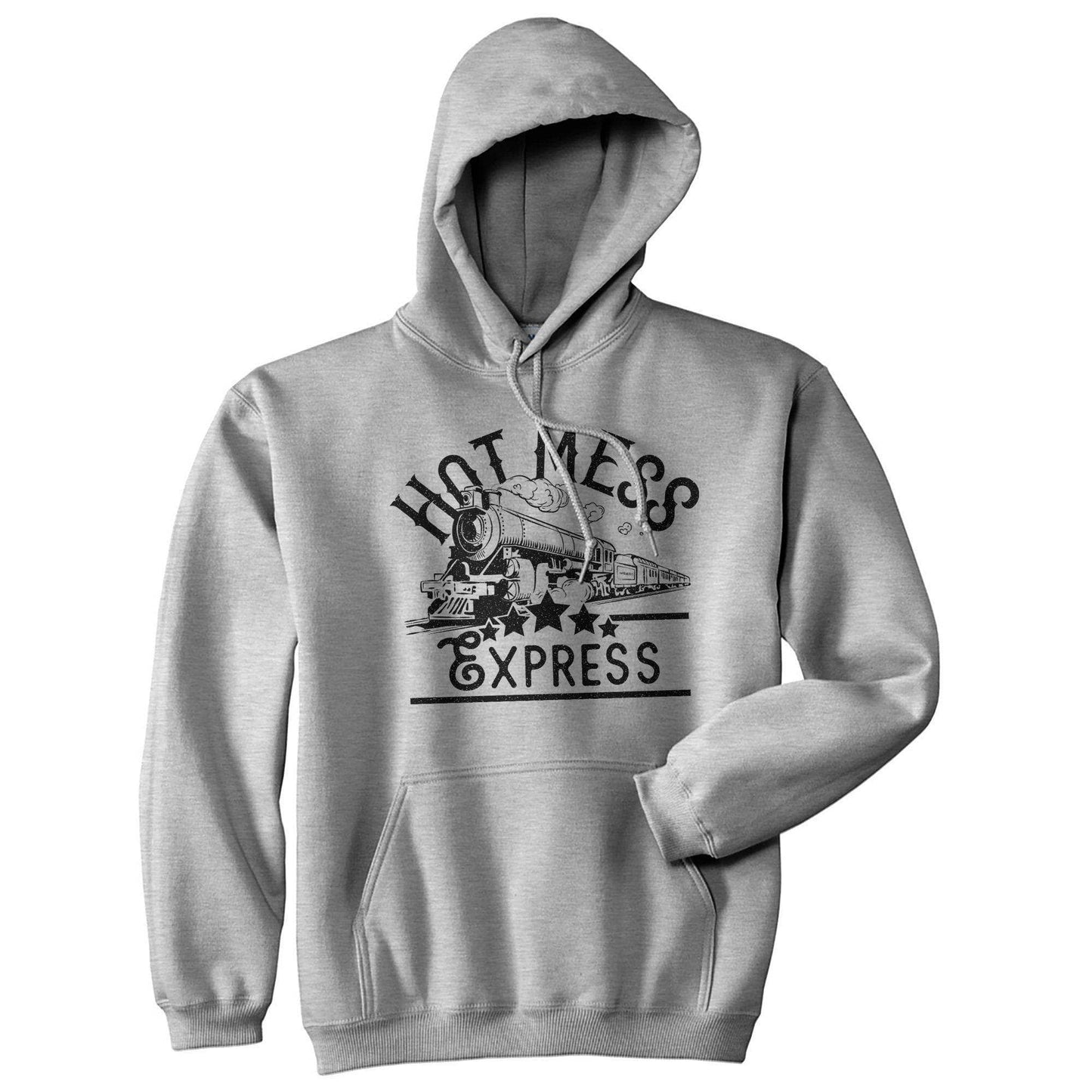 Hot Mess Express Hoodie Drinking Graphic Hoodie Sweatshirt