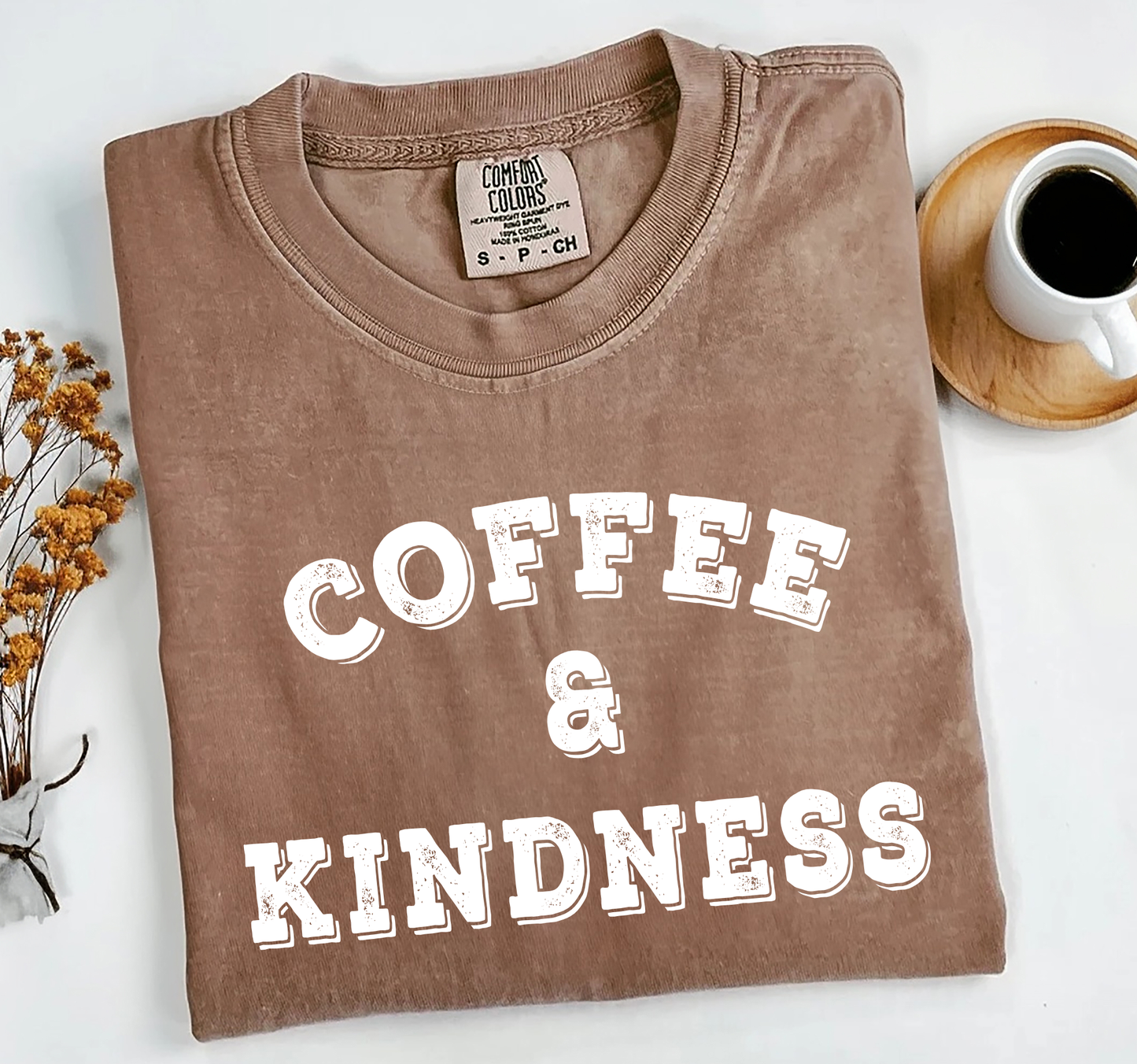 Coffee & Kindness, Coffee Shop T-Shirt, Comfort ColorsĀ®