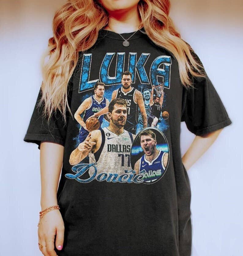 Luka Doncic Vintage 90s Basketball Graphic Tee