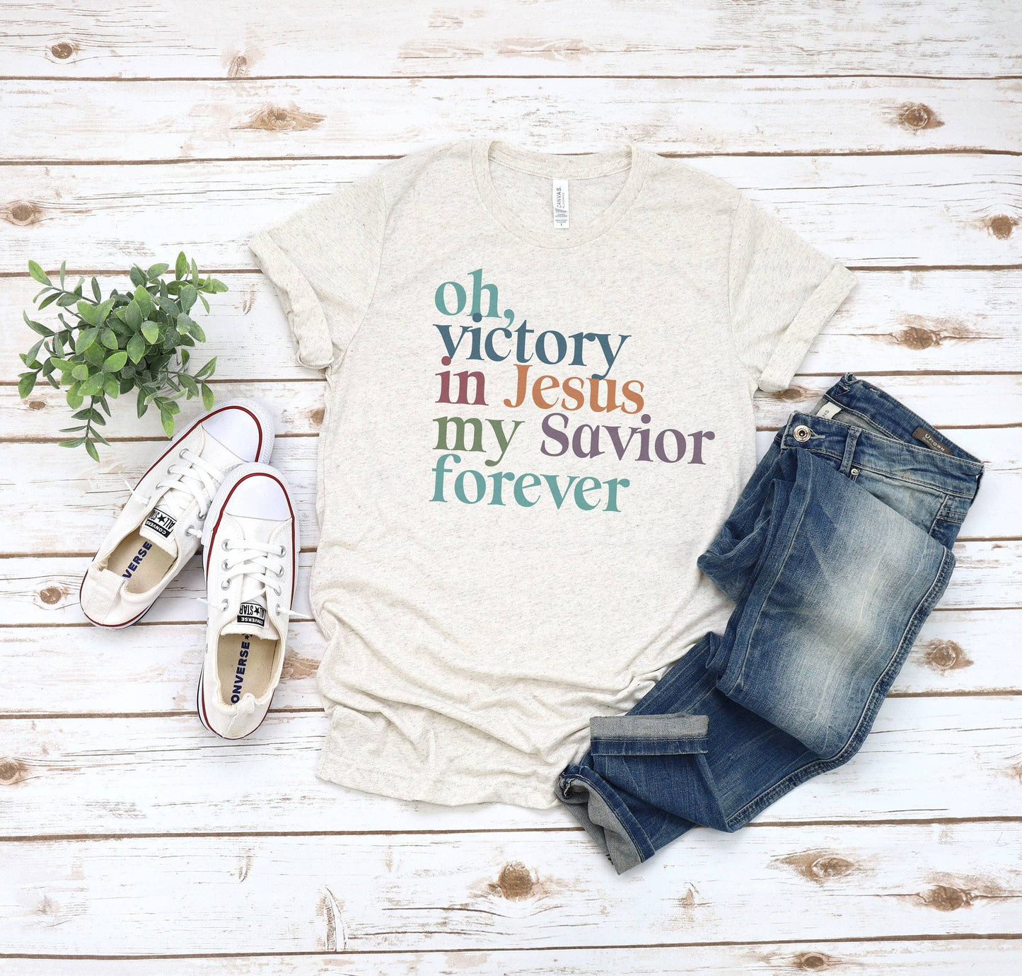 Oh Victory in Jesus My Savior Forever | Christian Tshirt