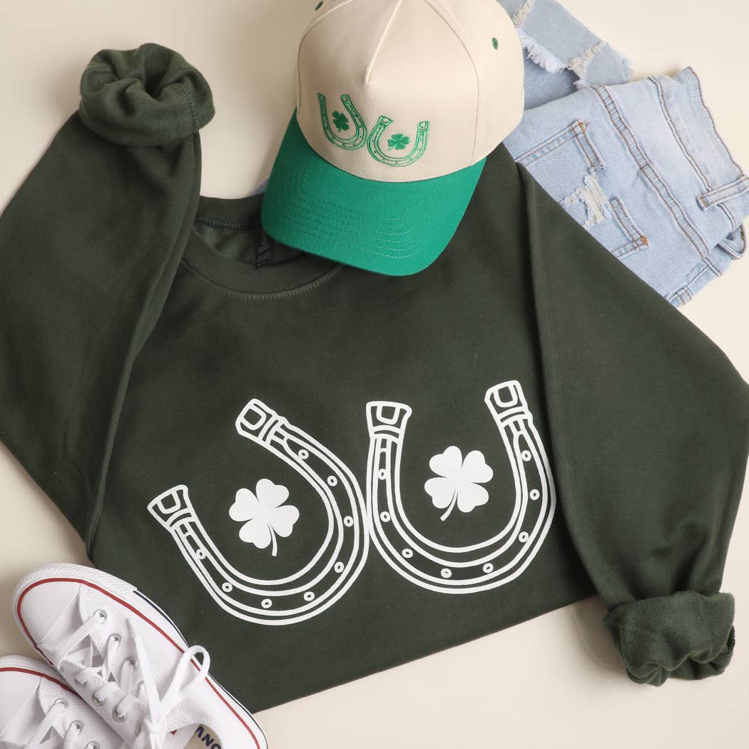 Double Horseshoe & Clover Heavyweight Sweatshirt