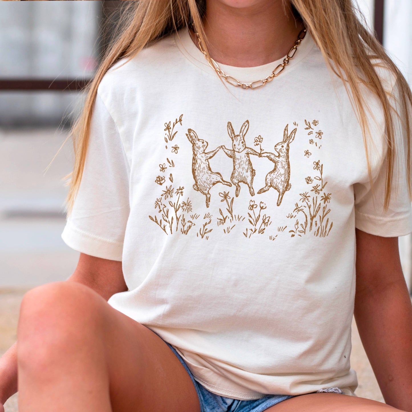 Dancing Spring Bunnies | Easter Graphic Tee | Gildan