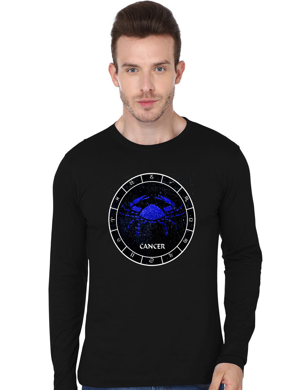Cancer Black Full Sleeve T-Shirt