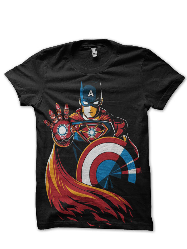 Captain America Black T-Shirt