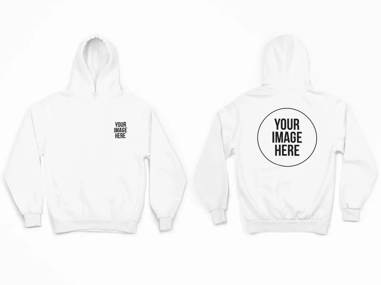 Custom Graphic / Logo Unisex Hoodie Up To 40 Color Options