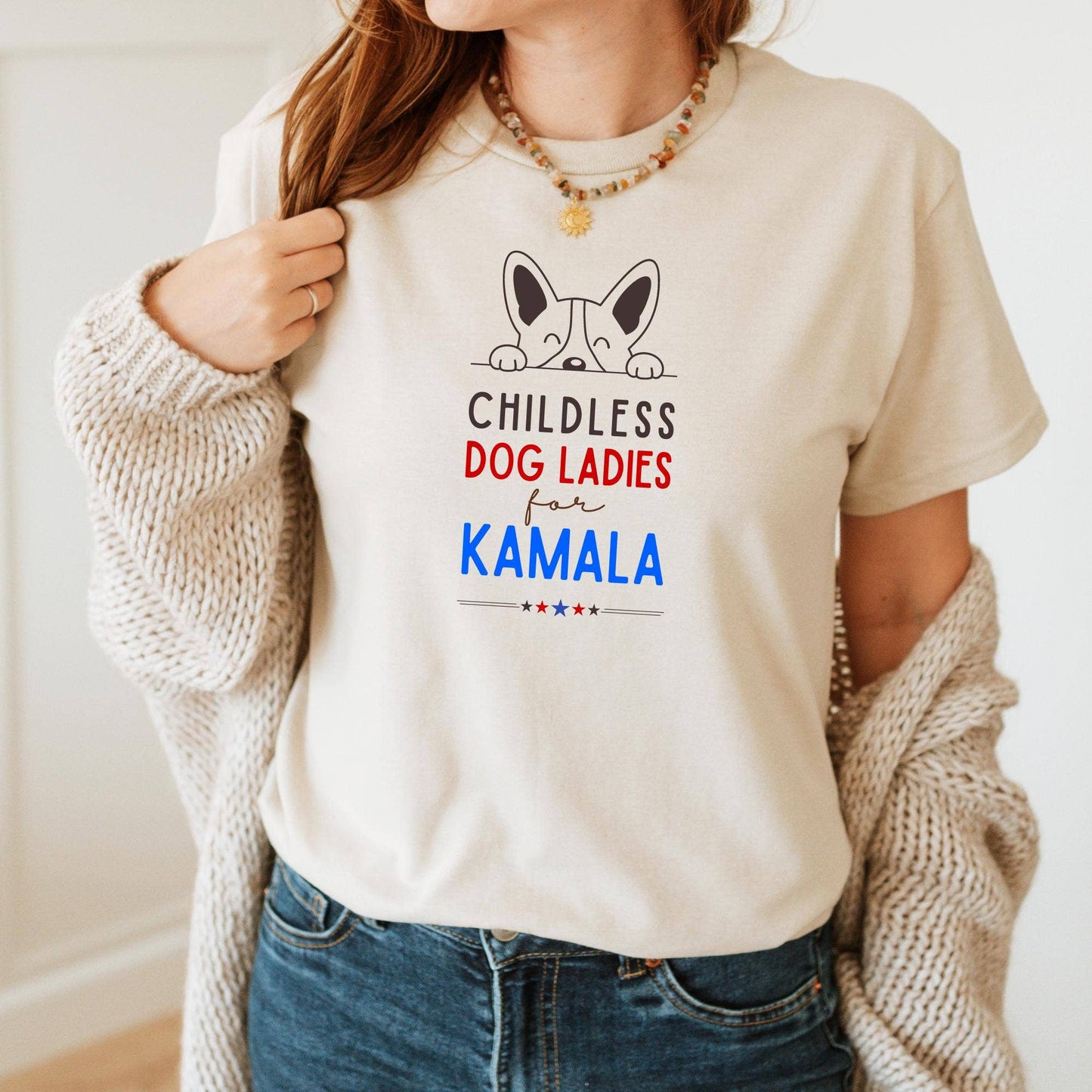 Childless Dog Ladies For Kamala 2024 President Shirt