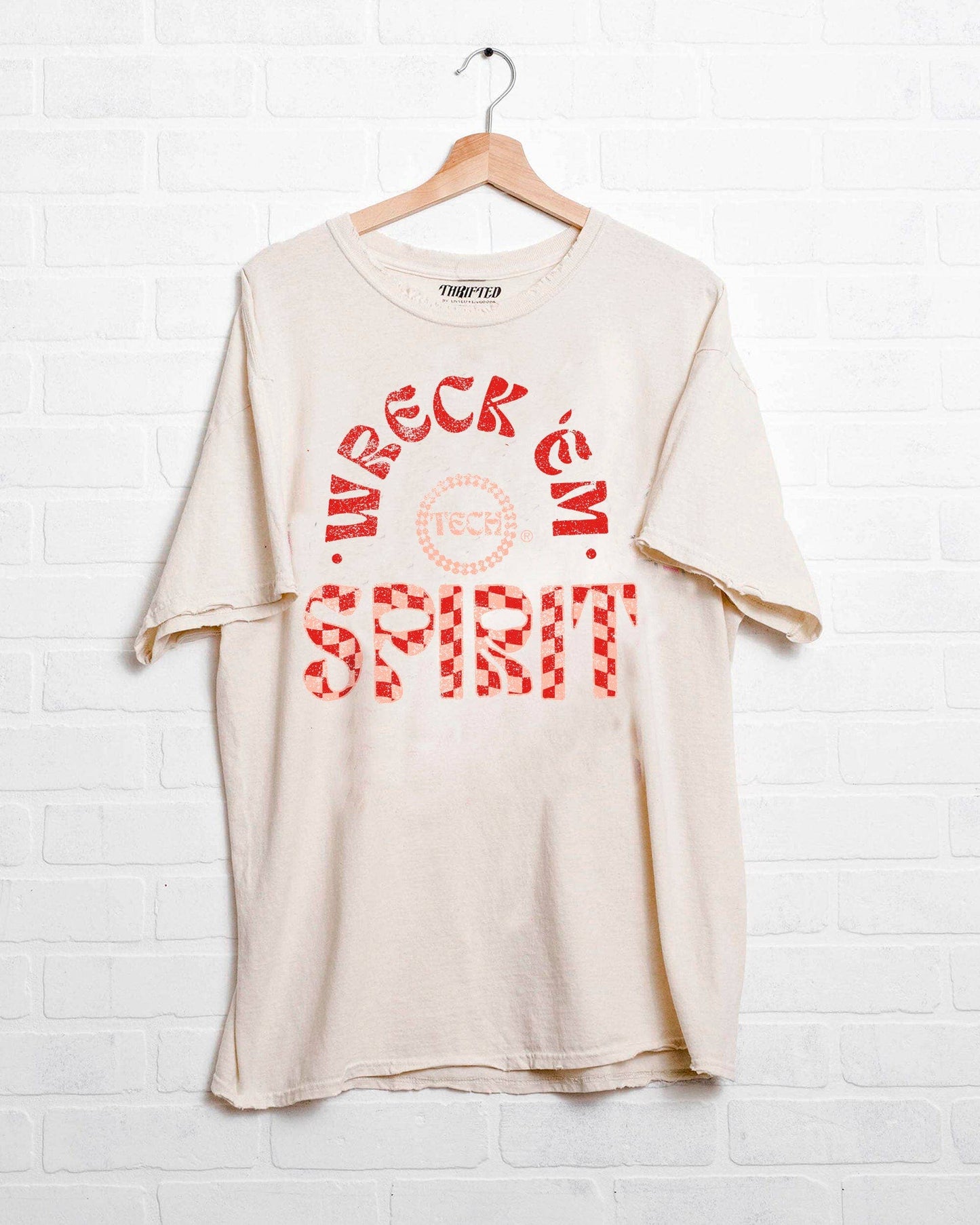 Texas Tech Red Raiders Spirit Off White Thrifted Tee