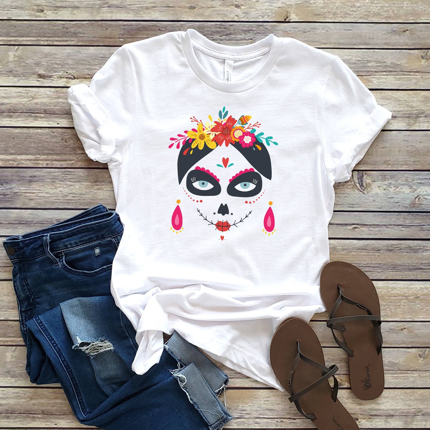 Skeleton Lady Tee | Halloween | Sizes XS-2XL