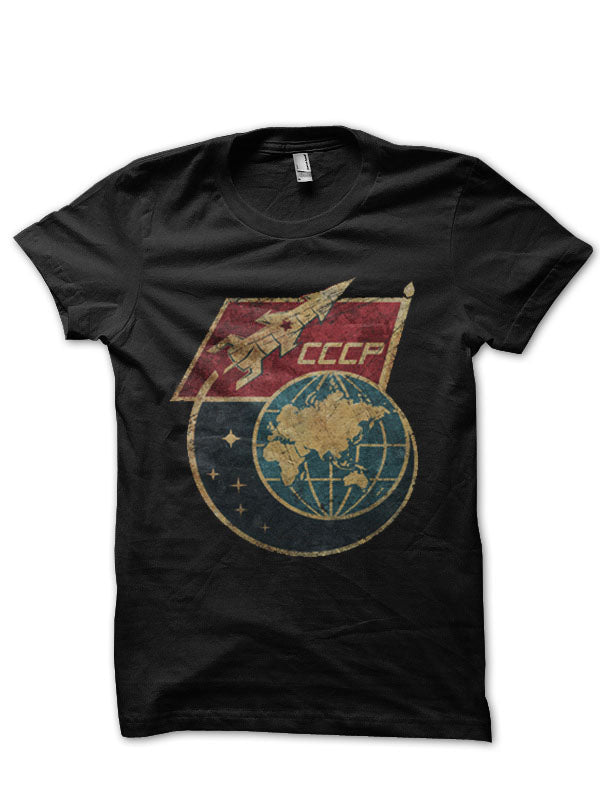 CCCP Flag Space Rocket T-Shirt