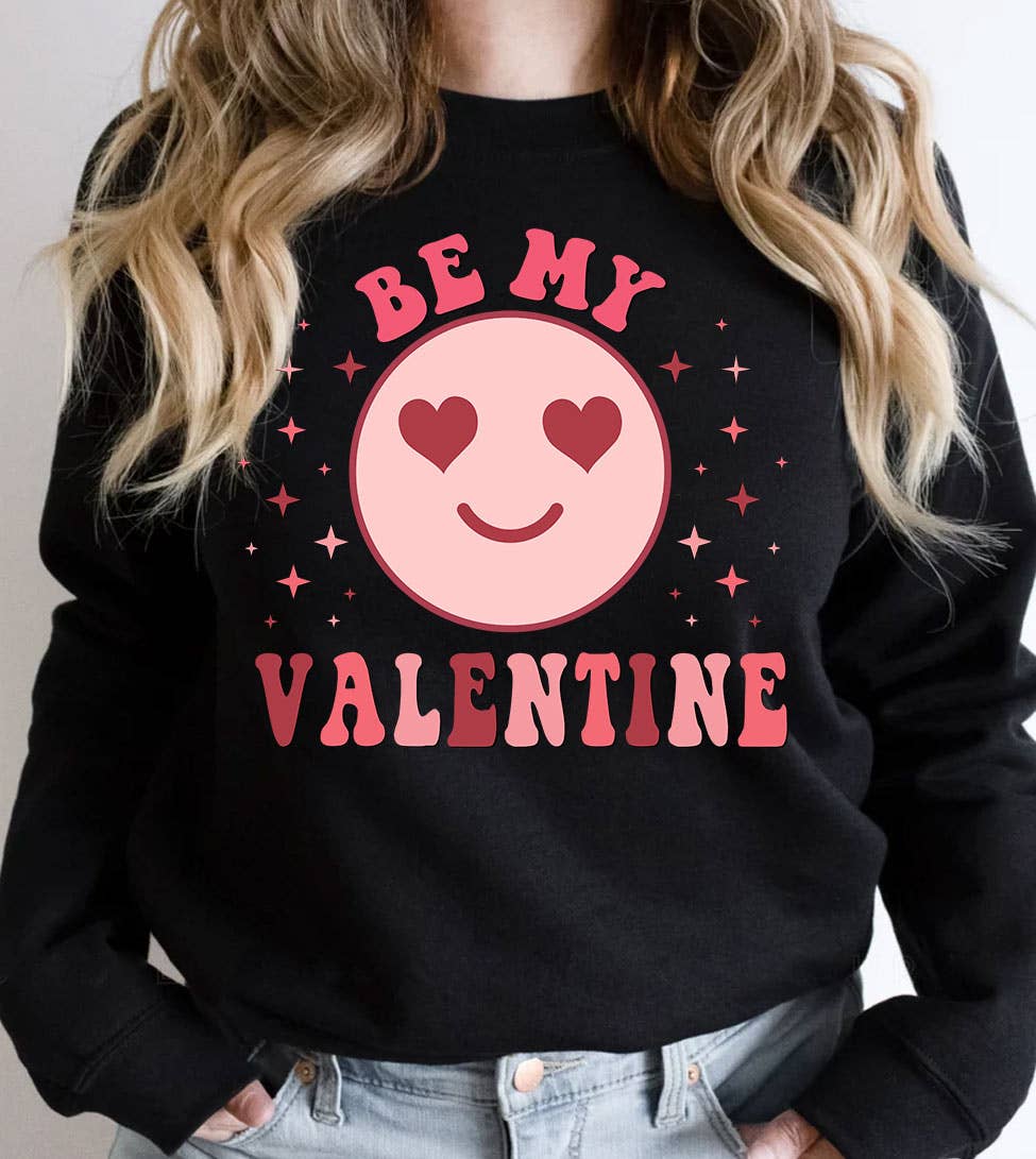 Be My Valentine - Valentine's Day Cute Smile Sweatshirt