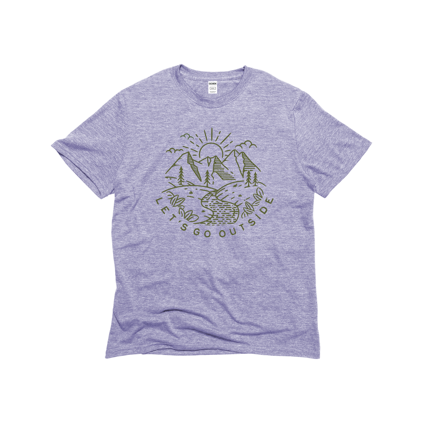 Let's Go Outside Graphic Tee - Lavender - 12pk