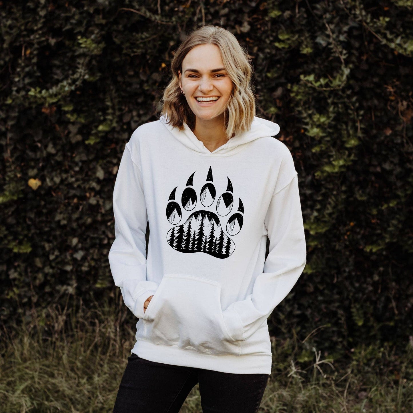Bear Paw Crewneck Sweatshirt Hoodie 069DT