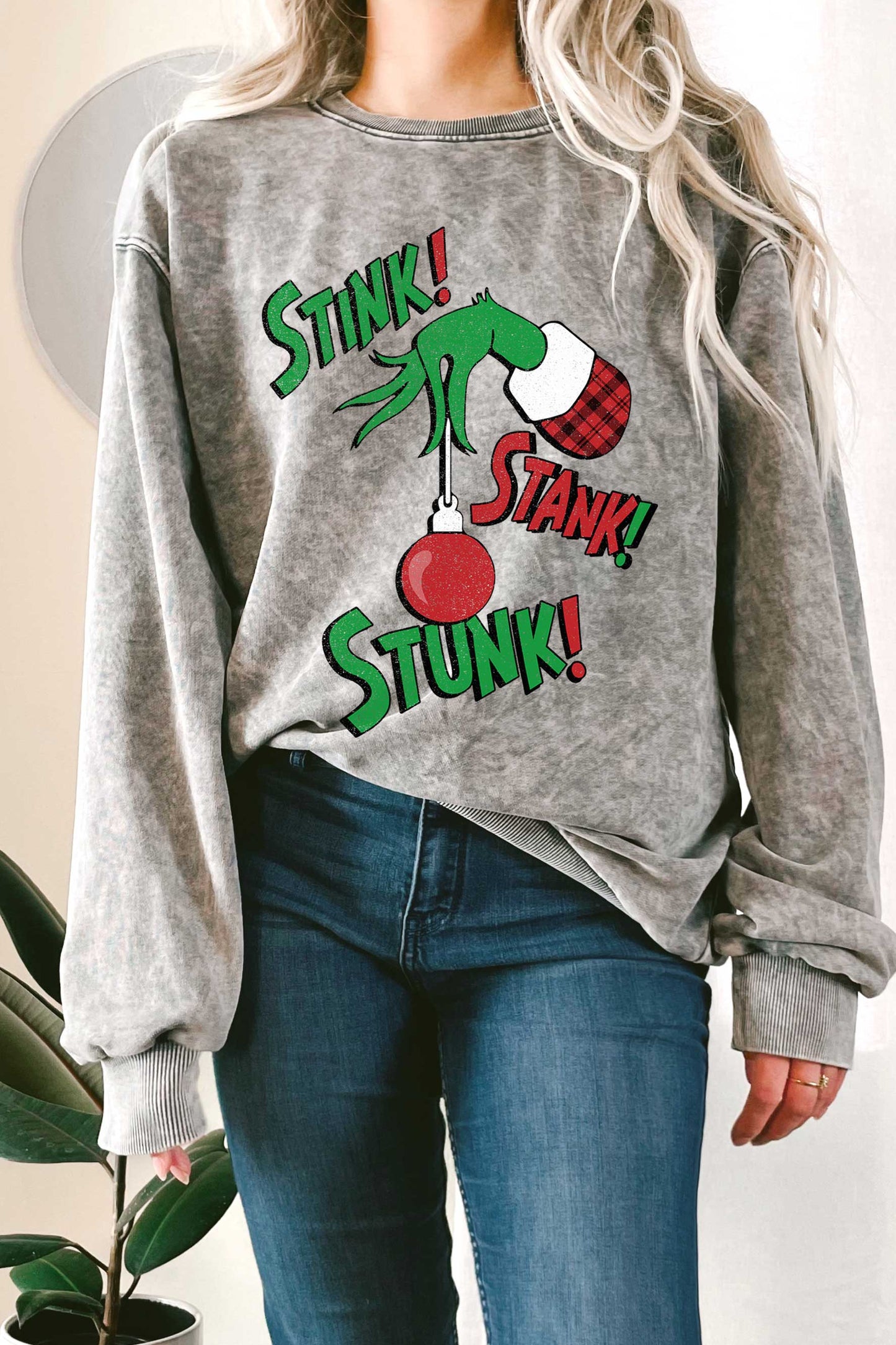 Stink Stank Stunk Mineral Terry Sweatshirt
