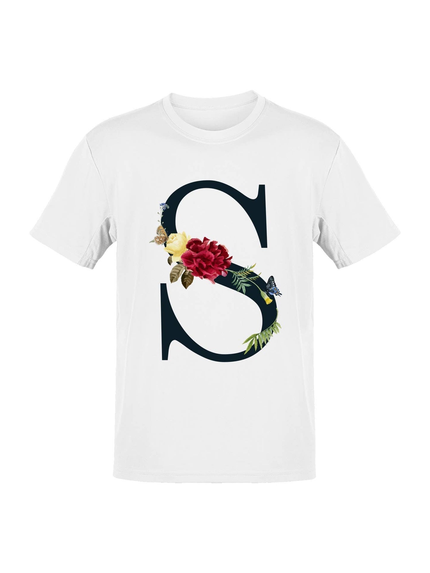 Floral Letter S Design Women's T-Shirt