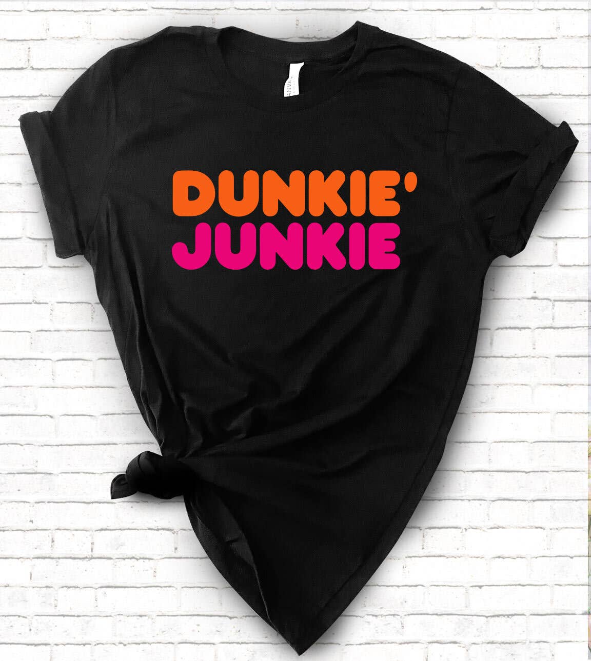 Dunkie' Junkie - Funny Donut Parody T-Shirt