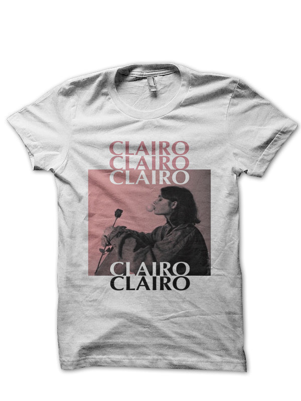 Clairo Half Sleeve White T-Shirt
