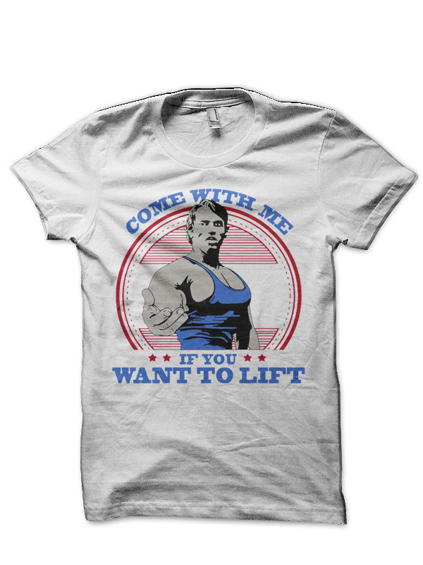 Arnold Schwarzenegger White T-Shirt