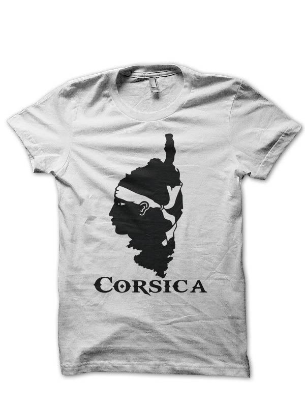 Corse White Half Sleeve T-Shirt