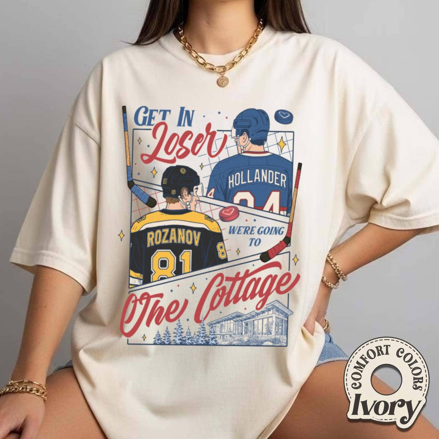 Hockey Romance- Cottage Bound Comfort Tee