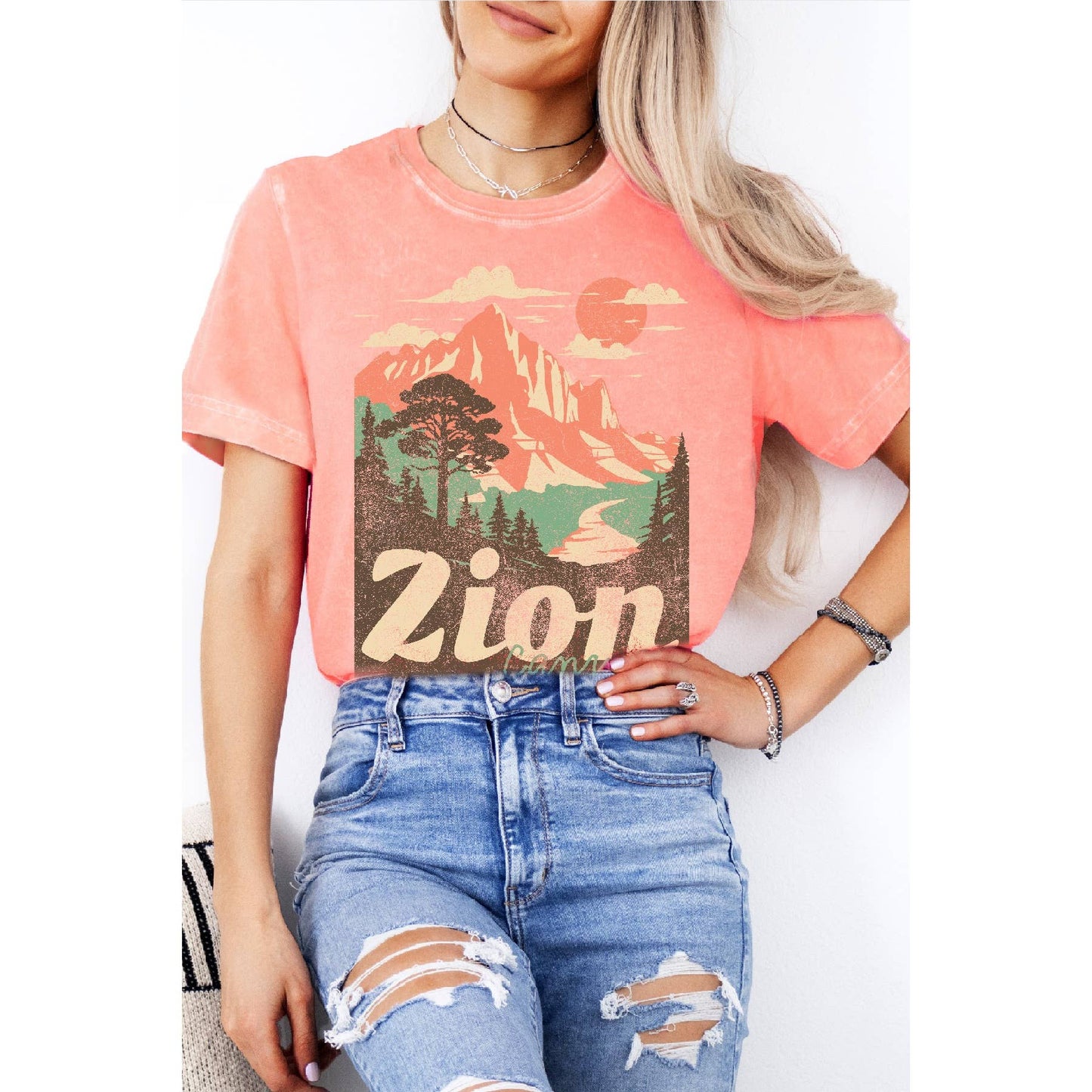 Zion Canyon National Park Mineral Wash T Shirt