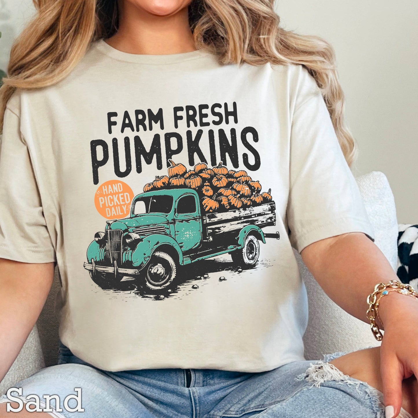 Farm Fresh Pumpkins Fall Women’S Graphic Tee | Gildan