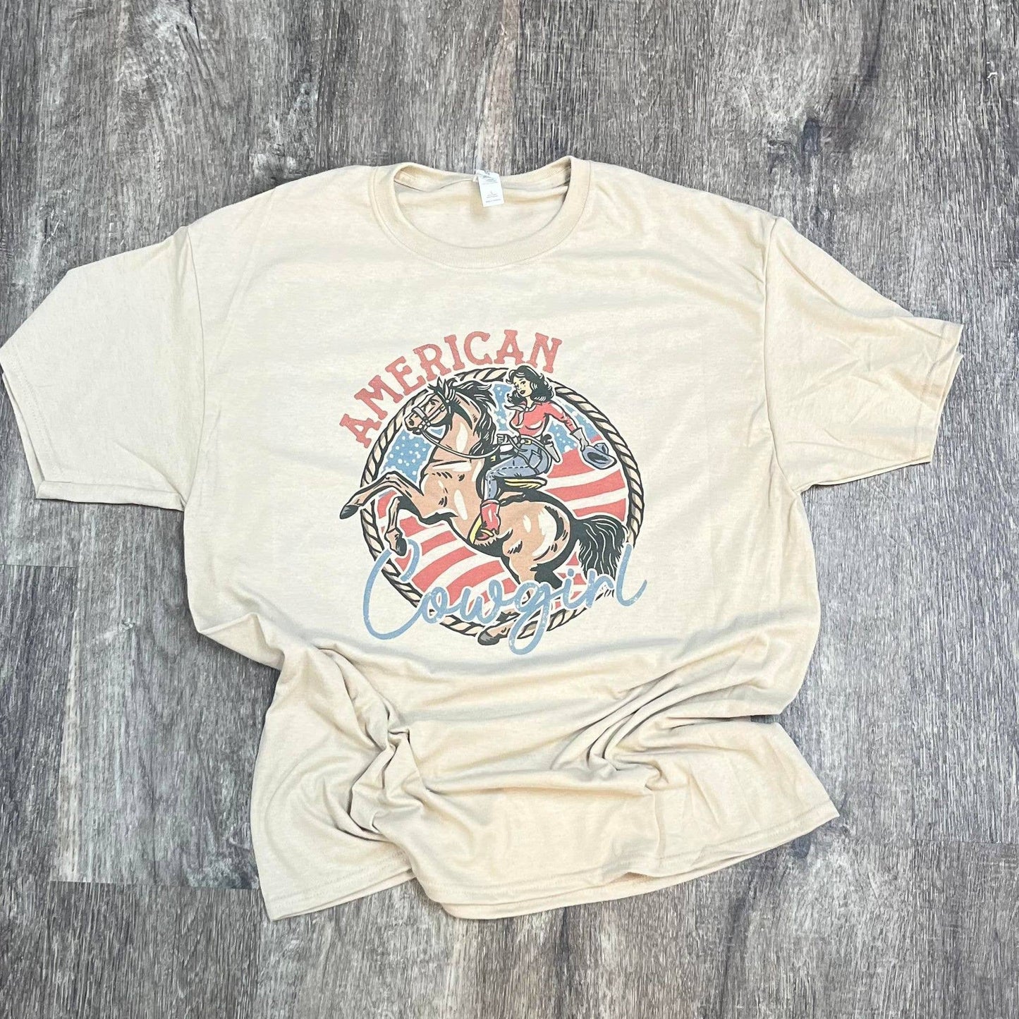 American Cowgirl On Sand Tee
