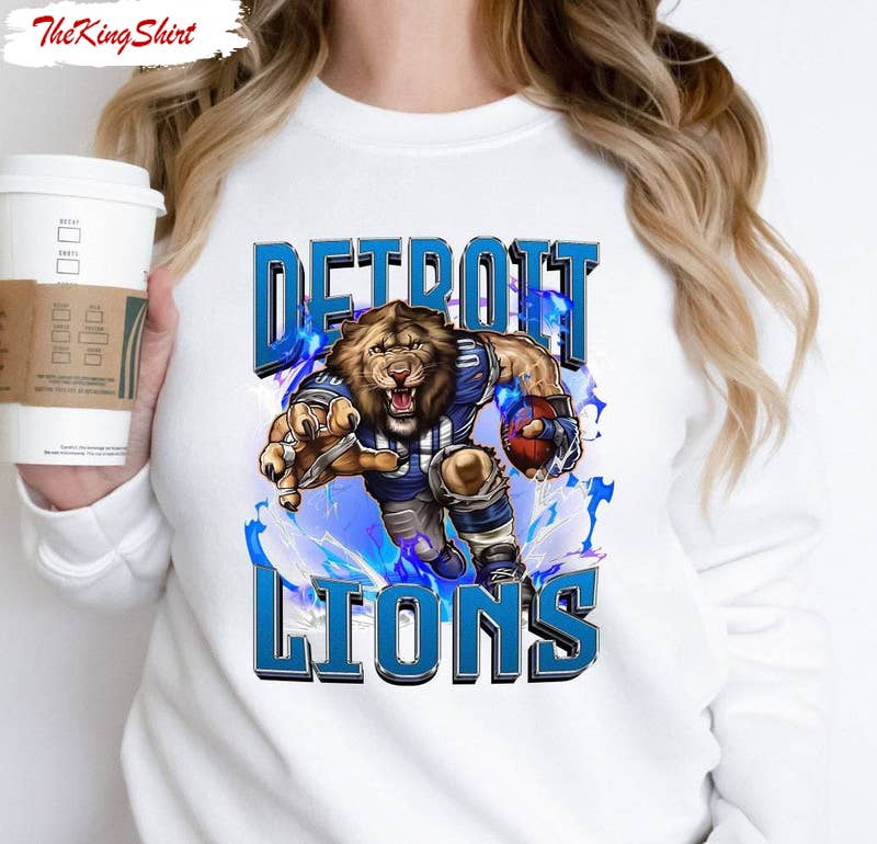 Cool Detroit Lions Sweatshirt – Groovy Unisex Sweatshirt