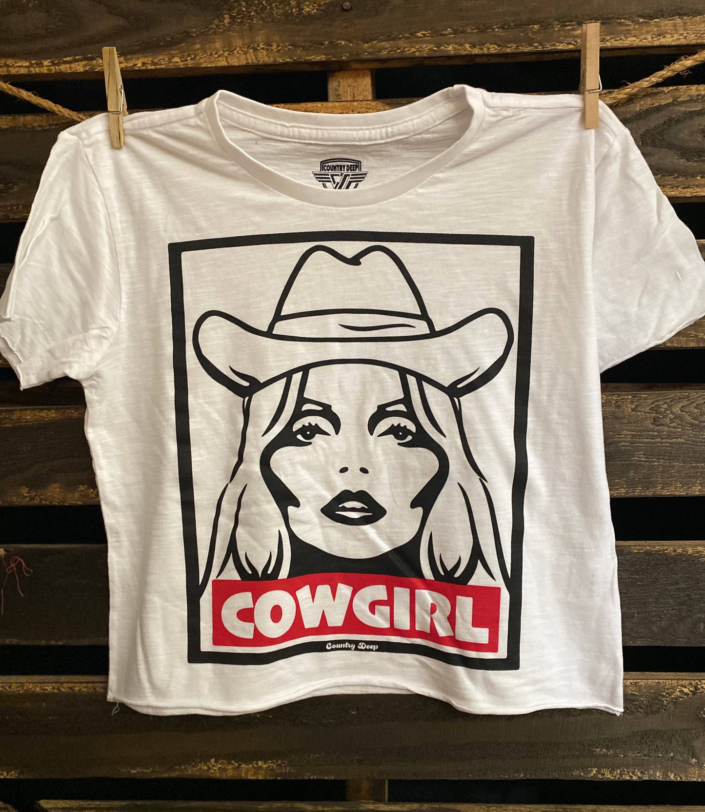 Cowgirl Regular Cropped T Shirt
