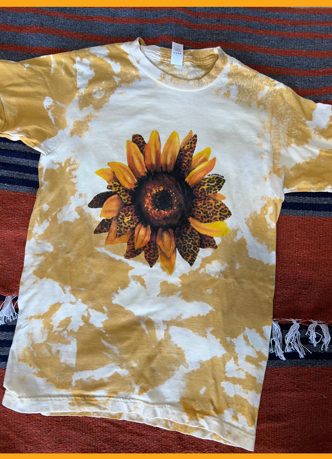 Leopard Sunflower Bleached Mustard Graphic Tee