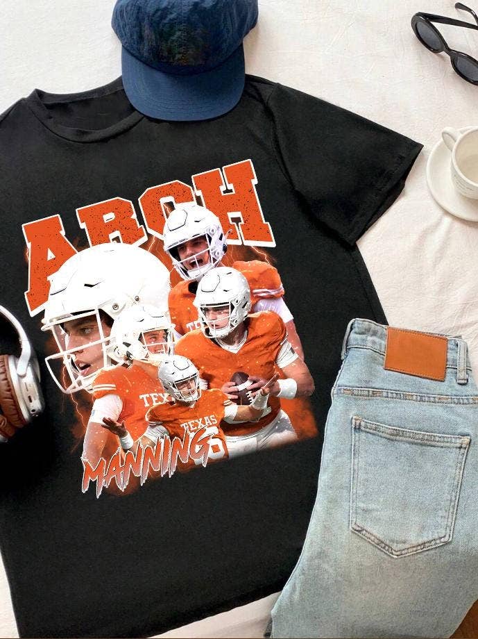 Vintage 90S Graphic Style Arch Manning Retro Football Tee
