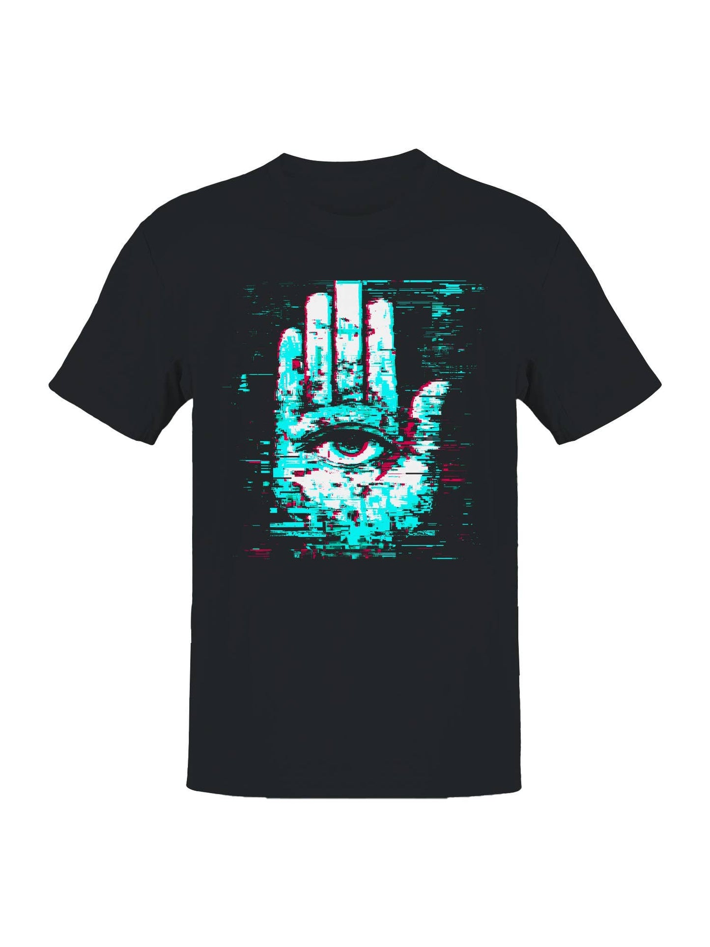 Glitch Vision: Digital Eye Art Men's T-Shirt