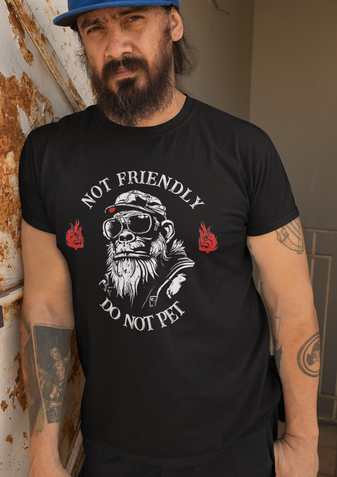 Not Friendly - Do Not Pet Tshirt (Black)