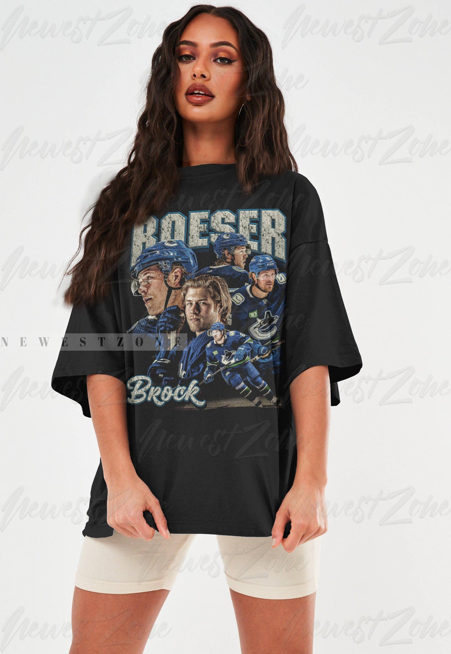 Brock Boeser Vintage 90's Graphic Tee – Hockey Fans Gift