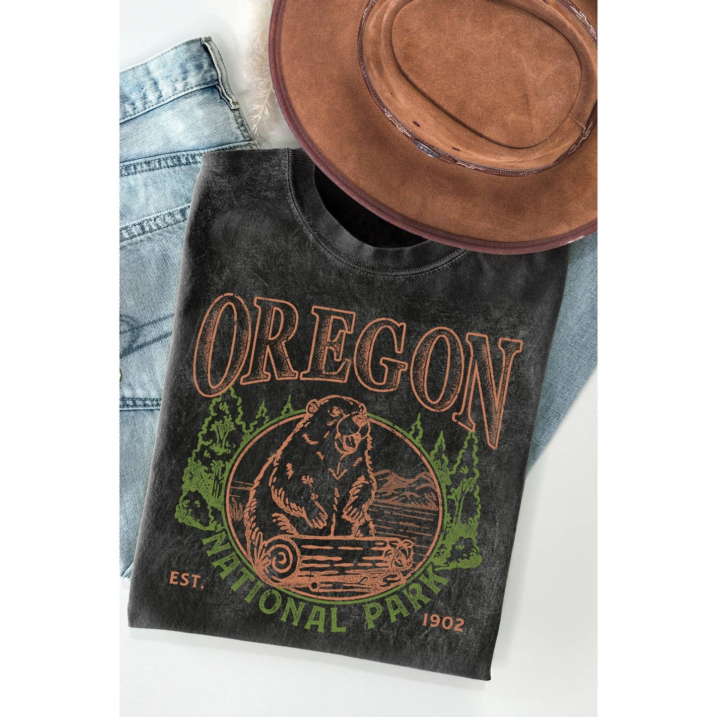 Oregon National Park Mineral Washed T Shirt
