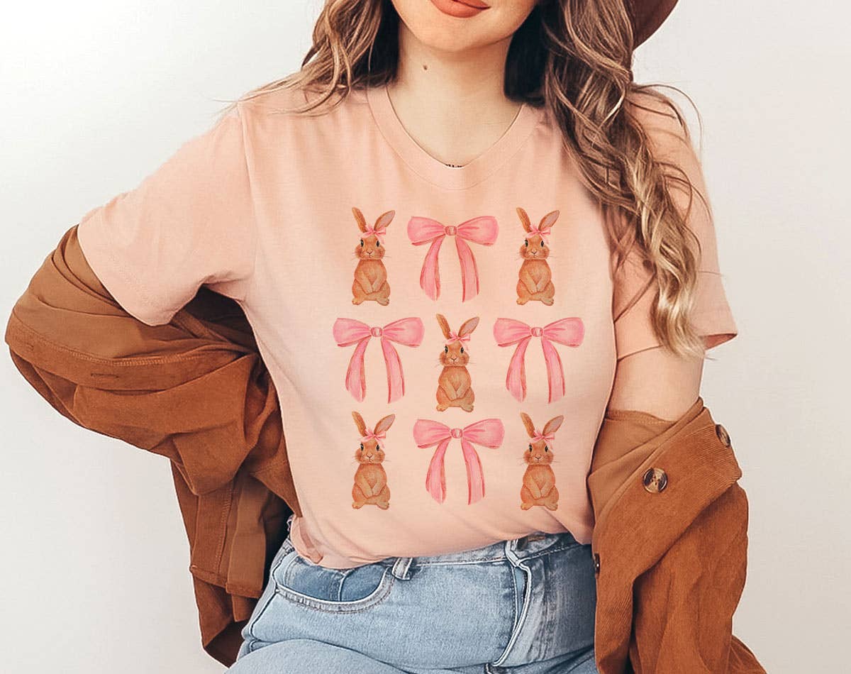 Coquette Bunny - Easter Vintage T-Shirt